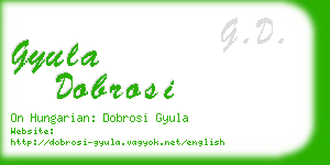 gyula dobrosi business card